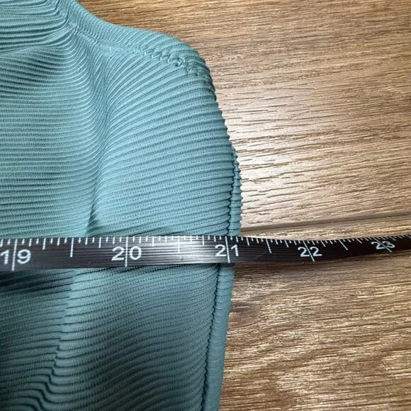 J. Crew Ribbed Square-Neck One-Piece Swimsuit Teal Size 22 NWT Summer Beach - Picture 4 of 11